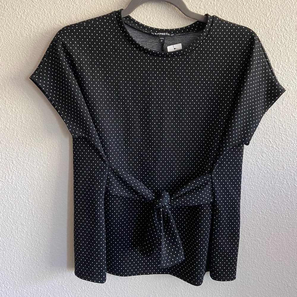 Express Professional Polka-Dot Blouse